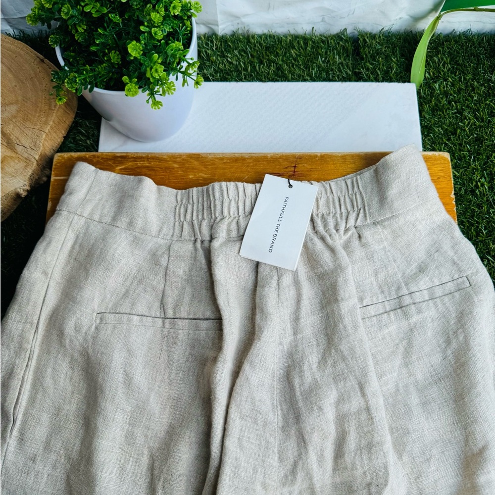 NWT FAITHFUL THE BRAND Duomo Pant in Natural Beige Women's Pants US4